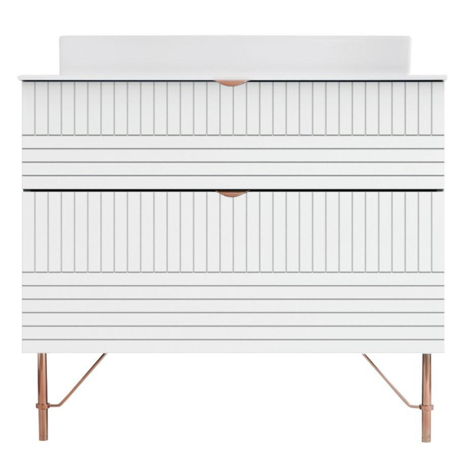 Pino Art ormarić 90 Line Compact beli sa pravougaonim umivaonikom 1054