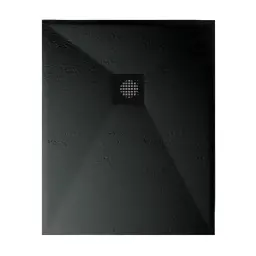 Astral Lithos Tuš kada 100x80 - Liveni mermer Crna