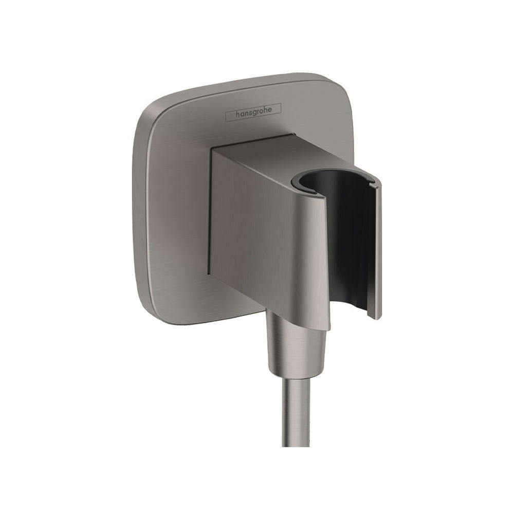 Hansgrohe Fixfit Q priključak za tuš crevo sa držačem za tuš Brushed Black Chrome 26887340