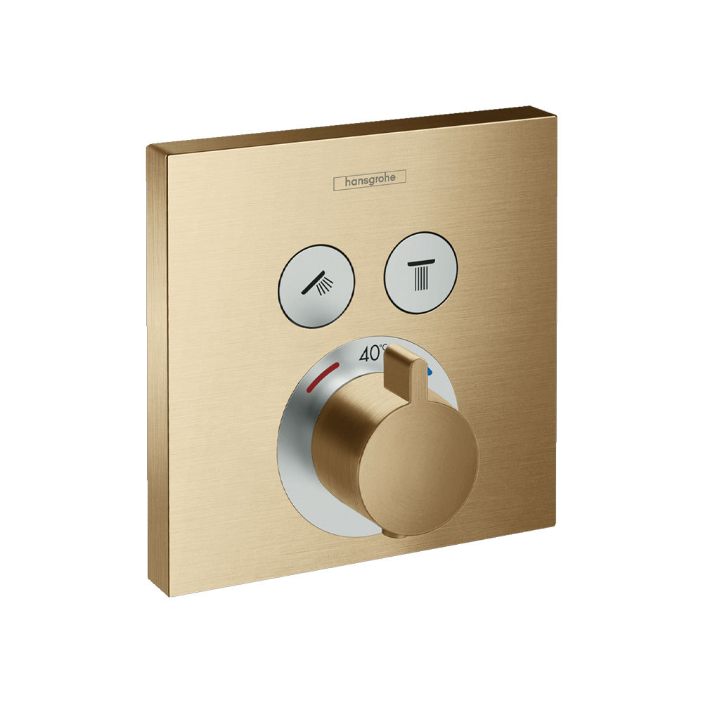 Hansgrohe ShowerSelect mešač termostatski za tuš kadu 2 funkcije Brushed bronze 15763140