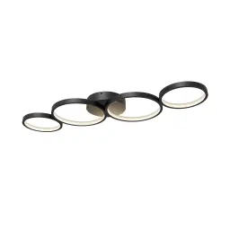 Braytron LED Plafonjera Okrugla 60W Crni IP20 BH17-04091