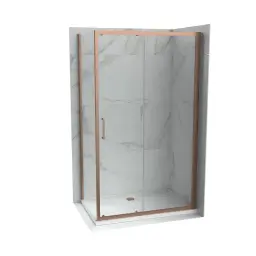 COPEN ATLAS Stakleni paravan PRO 1200×1950 rose gold, staklo 6mm providno C-02-RG43120