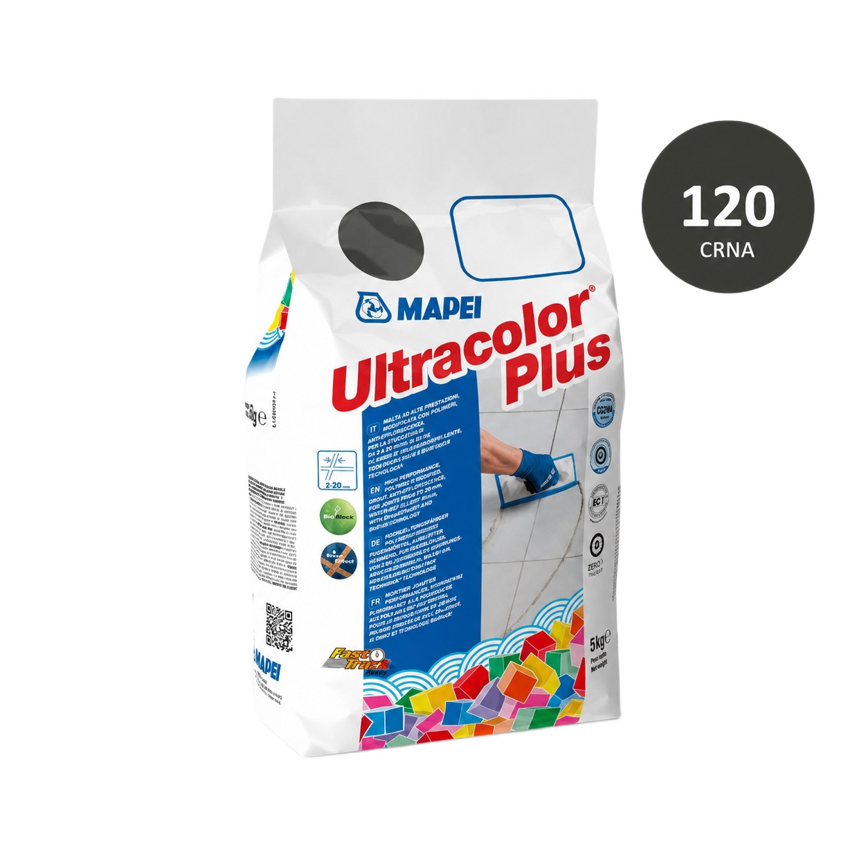 Mapei Ultracolor Plus 120 Crna 2 kg
