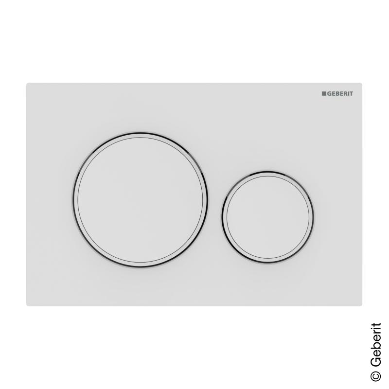 Geberit tipka Sigma 20 Bela/mat/lakirana 115.882.01.1