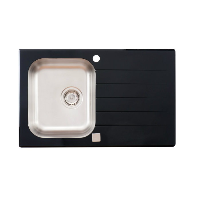 Metalac ONIX usadna 1D 800x500 sa pop - up sifonom fi 90 Crna 800 x 500 137890