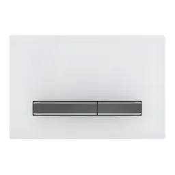 Geberit Sigma 50 Square tipka za dvokolicinsku tehniku ispiranja Bela/crni hrom