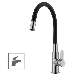 Herz Unitas baterija Elite Slim ES24 za kuhinju crna 2 cevi 00123
