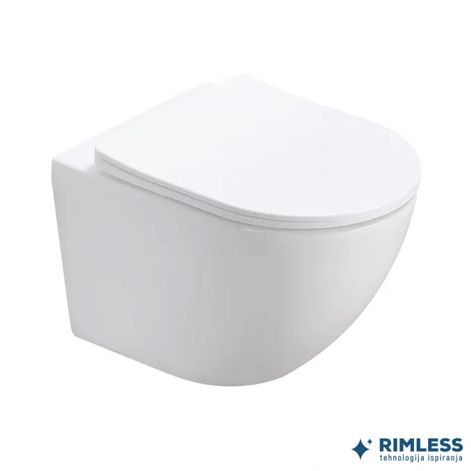 Minotti Konzolna wc šolja PERLA compact rimless sa duroplast soft close wc daskom