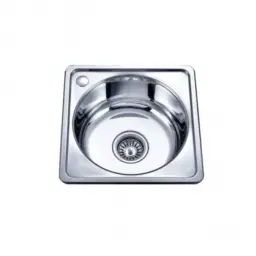 Inter Ceramic Sudopera alpaka usadna cetvrtasta 40x40x17 sifon 11cm hrom
