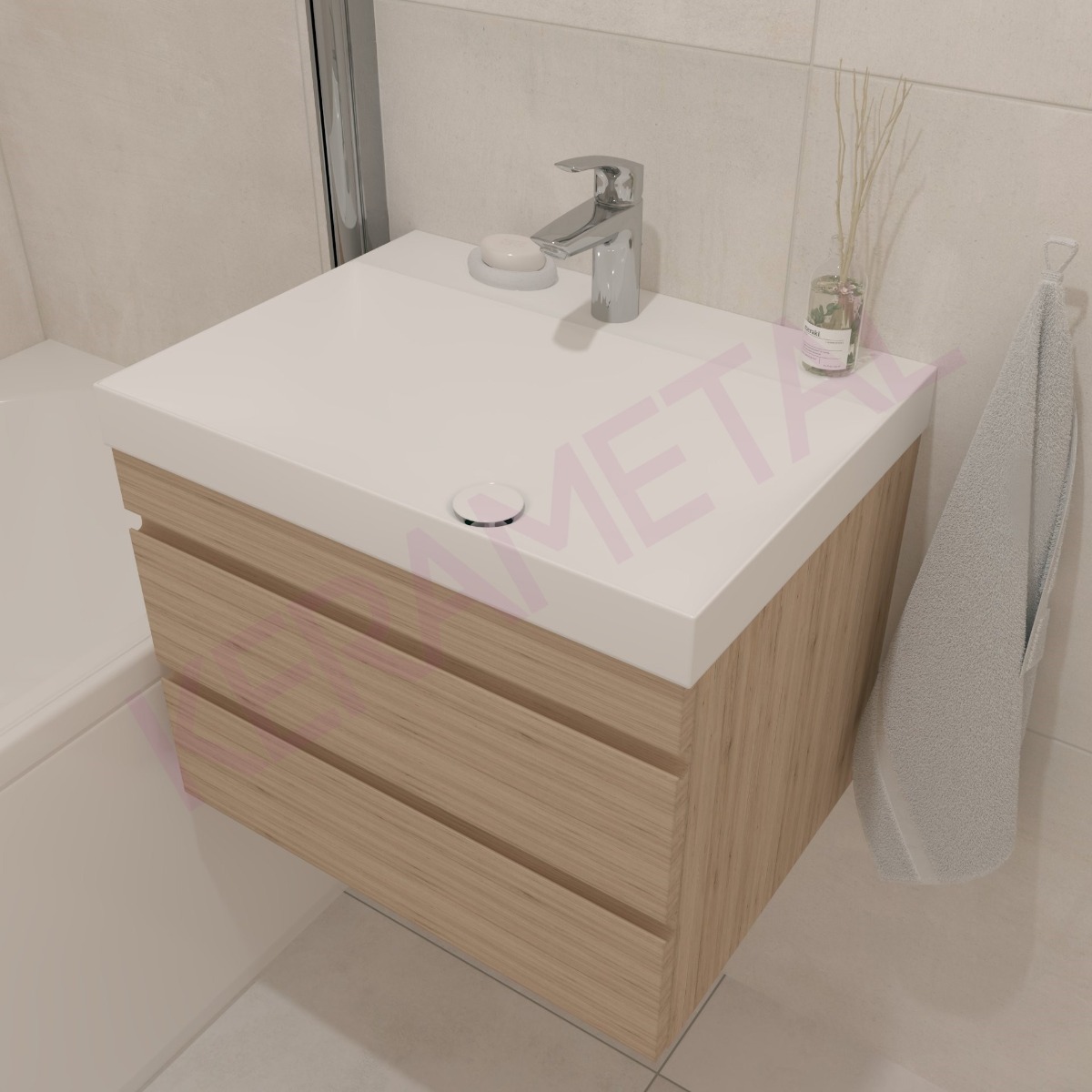 Kolpa ormarić sa umivaonikom Naomi OUN 60cm Natural wood 546010