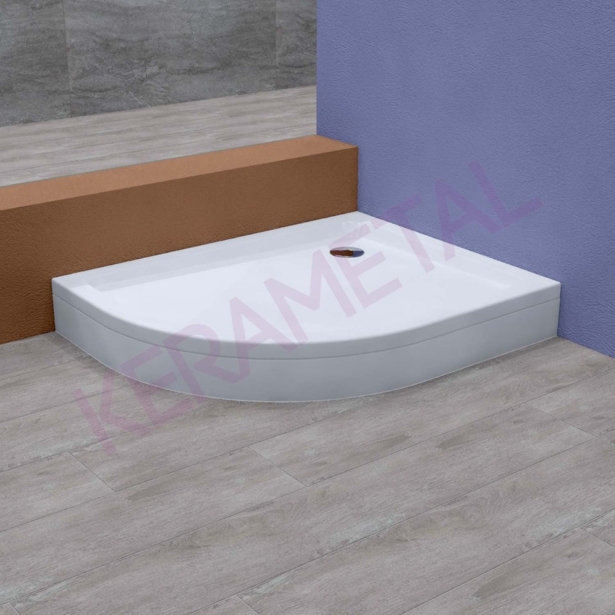 Kolpa Tuš kada Malur 100x80/O - Leva sa oblogom 755550