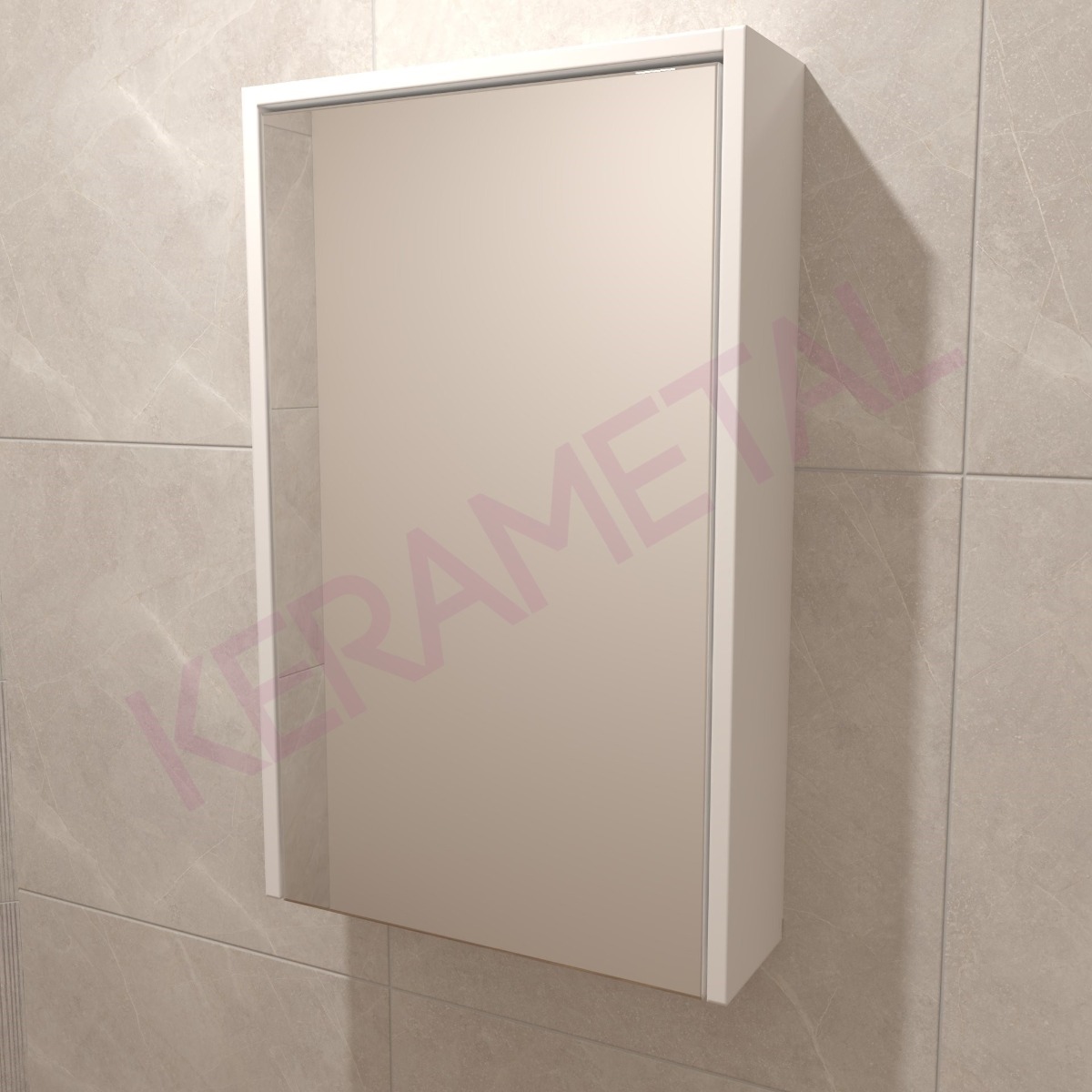 SNOW White KN-50 GORNJI ormarić sa ogledalom