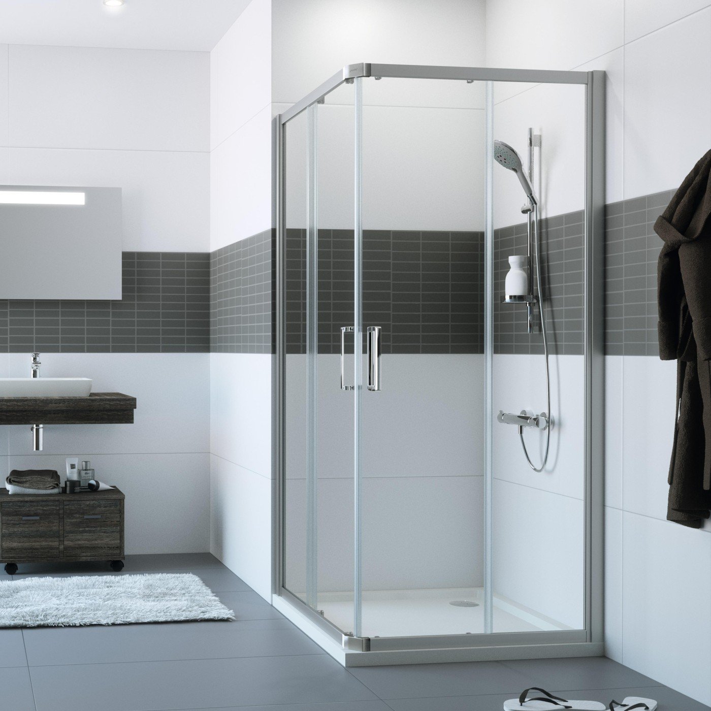 Huppe Classics 2 Tuš kabina 80x120 pravougaona Silver H=2000