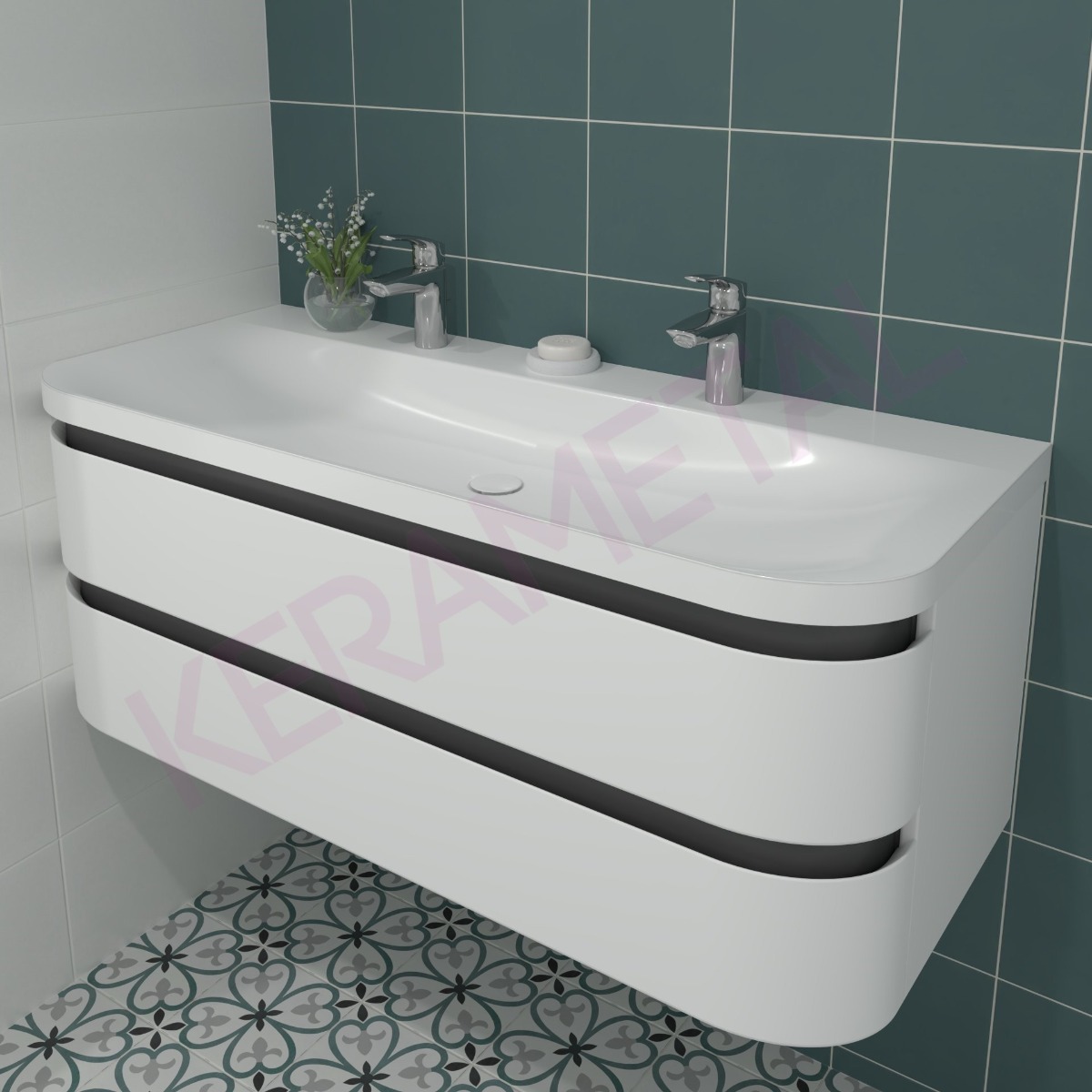 Kolpa ormarić sa umivaonikom Vittoria OUV 120cm White 546210