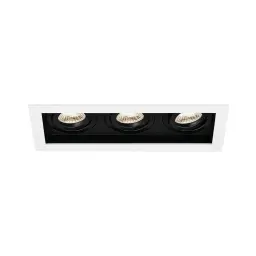 Braytron GU10 Ugradna Rozetna Kvadratna Trostruka Bela/Crna BH03-05040