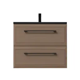 Aura 600BX Rovere Alba Lavabo E-8099-60 Matt Black