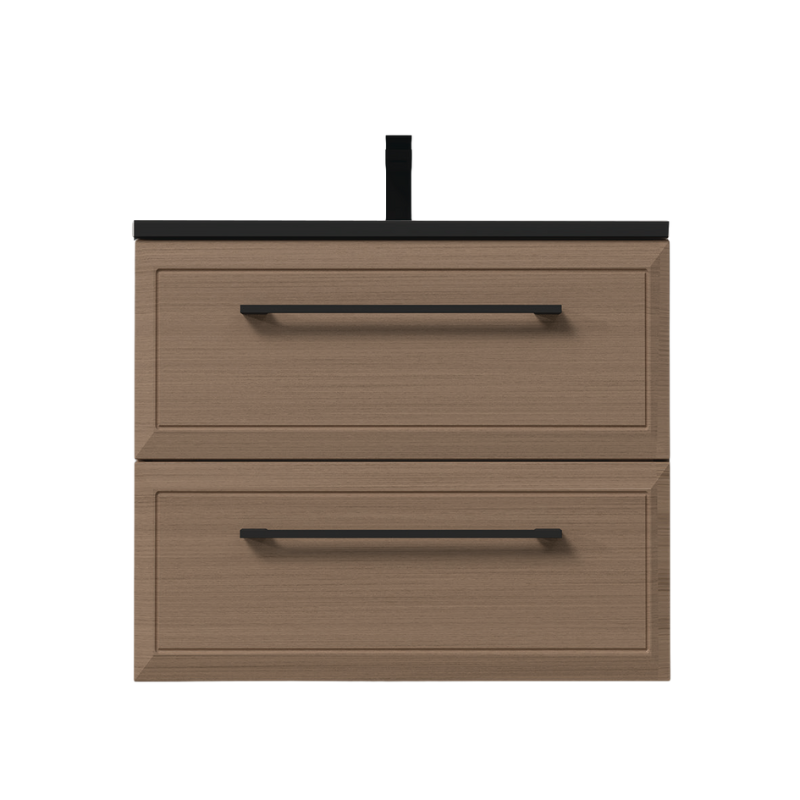 Aura 600BX Rovere Alba Lavabo E-8099-60 Matt Black