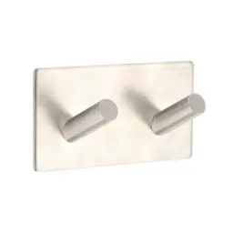 Tendance Zidni cetvrtasti čiviluk sa 2 kukice 3m 9 x 3 x 4,5 metal hrom