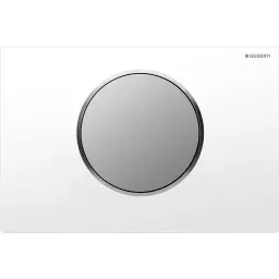 Geberit tipka Sigma10 za jednokoličinsko ispiranje bela/hrom mat/hrom mat 115.758.KL.1