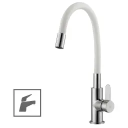 Herz Unitas baterija Elite Slim ES24 za kuhinju bela 2 cevi 00125