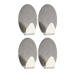 Tendance Set 4 ovalne kukice 3m 2,6 x 1,5 x 3,6 metal hrom