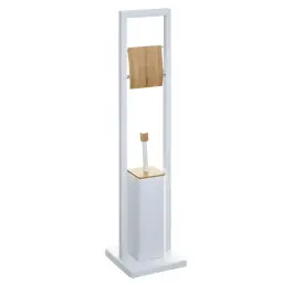 Five Držač toalet papira i wc četke NATUREO 60X20X20CM METAL/BAMBUS Bela