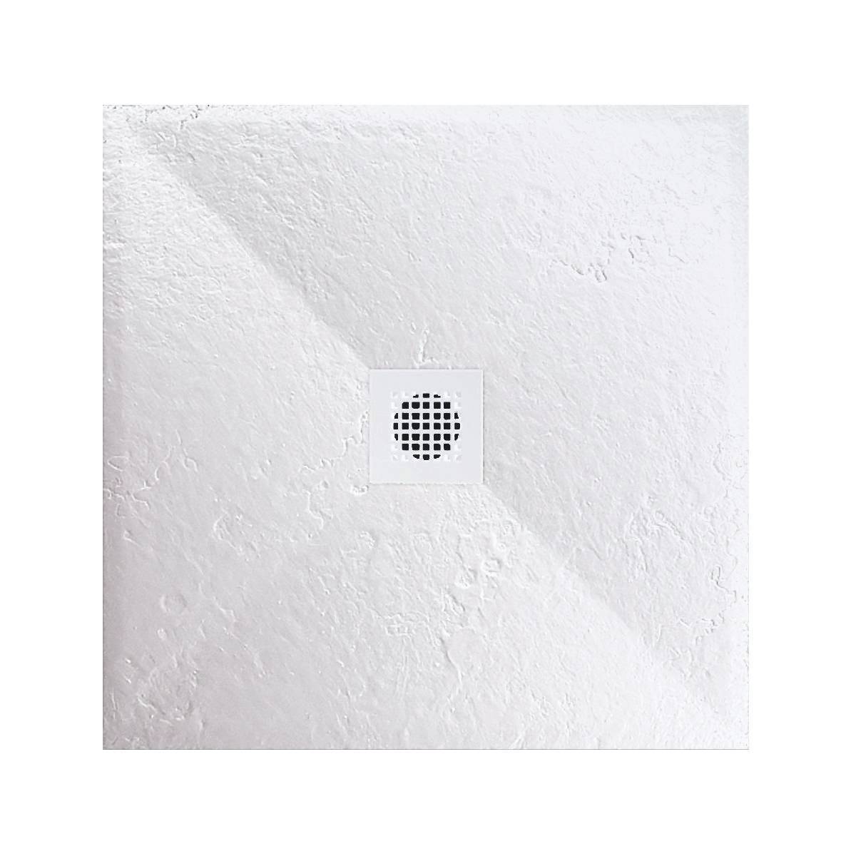 Astral Lithos Tuš kada 80x80 - Liveni mermer Bela
