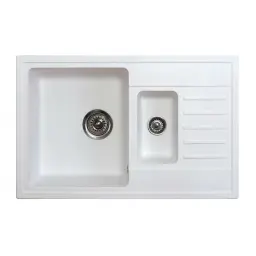 Metalac X Granit Quadro PLUS 1.5D 780x500 fi 90 sa sifonom Bela 158552