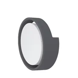 Braytron LED Zidna Svetiljka Okrugla 12W Sivi 4000K IP65 BG38-00712