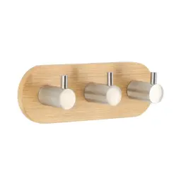 Tendance Čiviluk sa 3 kukice 3m 3,5x13,5x3,5 bambus/metal hrom