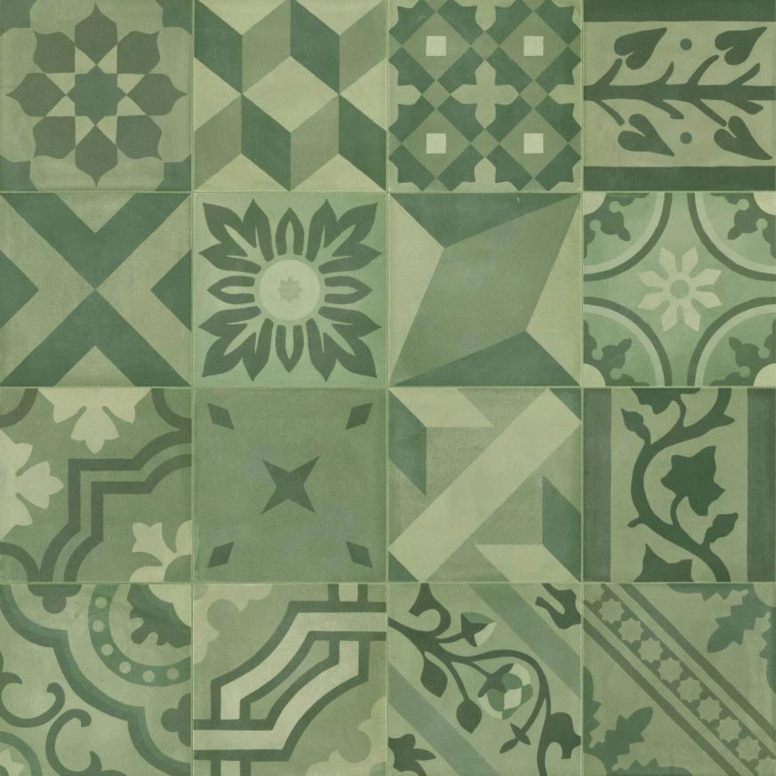 Marazzi D_Segni Blend Decoro Mix Verde 20X20 M608