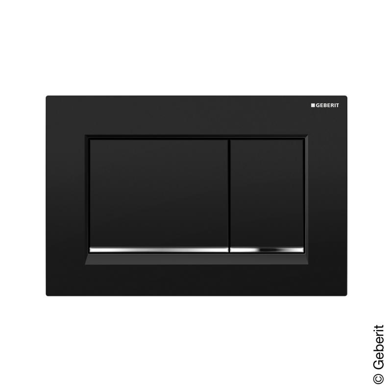 Geberit tipka Sigma 30 Crna /sjaj hrom/crna 115.883.KM.1