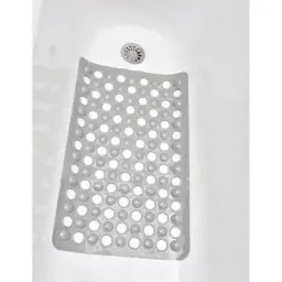 Tendance Guma za kadu 60x38cm sa rupama pvc providno siva