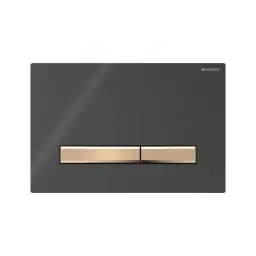 Geberit Sigma50 Square tipka za dvokoličinsku tehniku ispiranja crna/roze zlato 115.670.DW.2