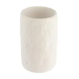 Tendance Čaša za četkice stone effect 7.5x12 cm poliresin bela