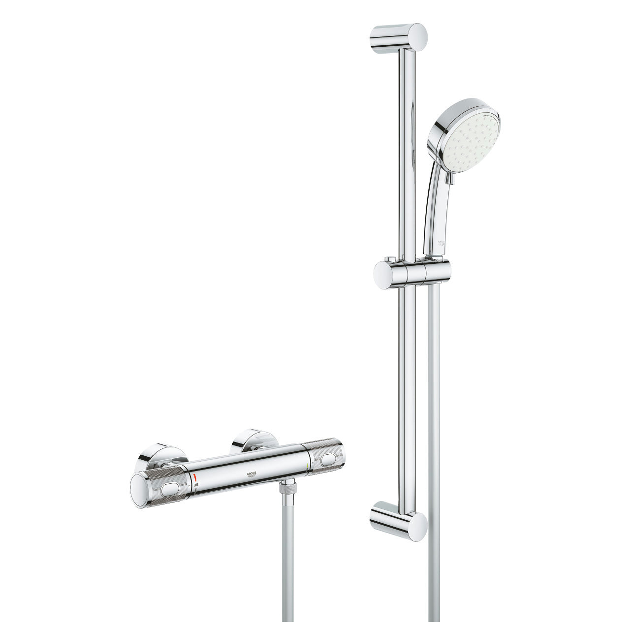 Grohe Grontherm 1000 termostatska za tuš sa kliznom šipkom, crevom i tuš ručicom 34783000
