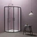 Kolpa Eco Quat Tuš kabina TKP 90/K Black 515300