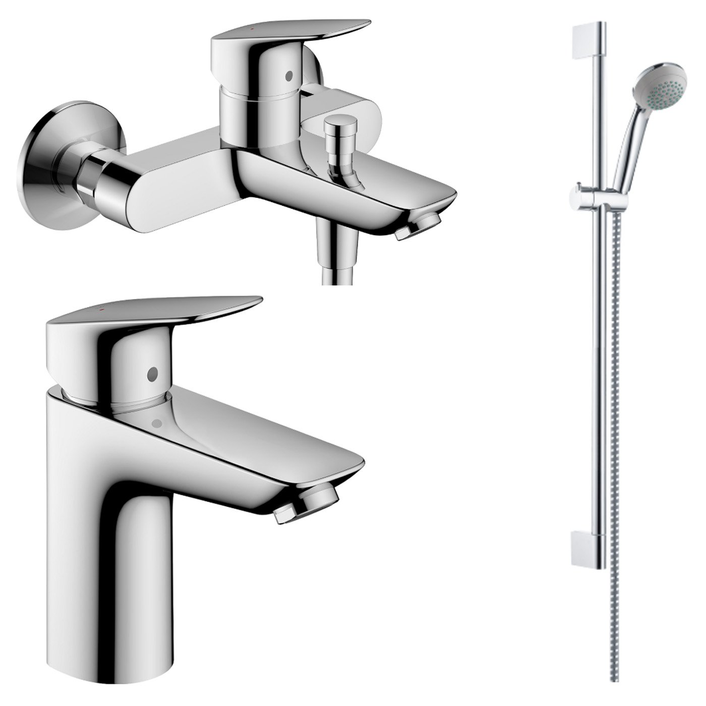 Hansgrohe Logis Set 3 u 1 - umivaonik 71100000 kada 71400000 i klizna sipka set 2776300 - 71319350
