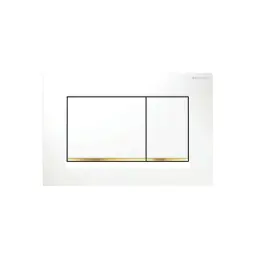 Geberit tipka Sigma 30 Bela/pozlaćena/bela 115.883.KK.1