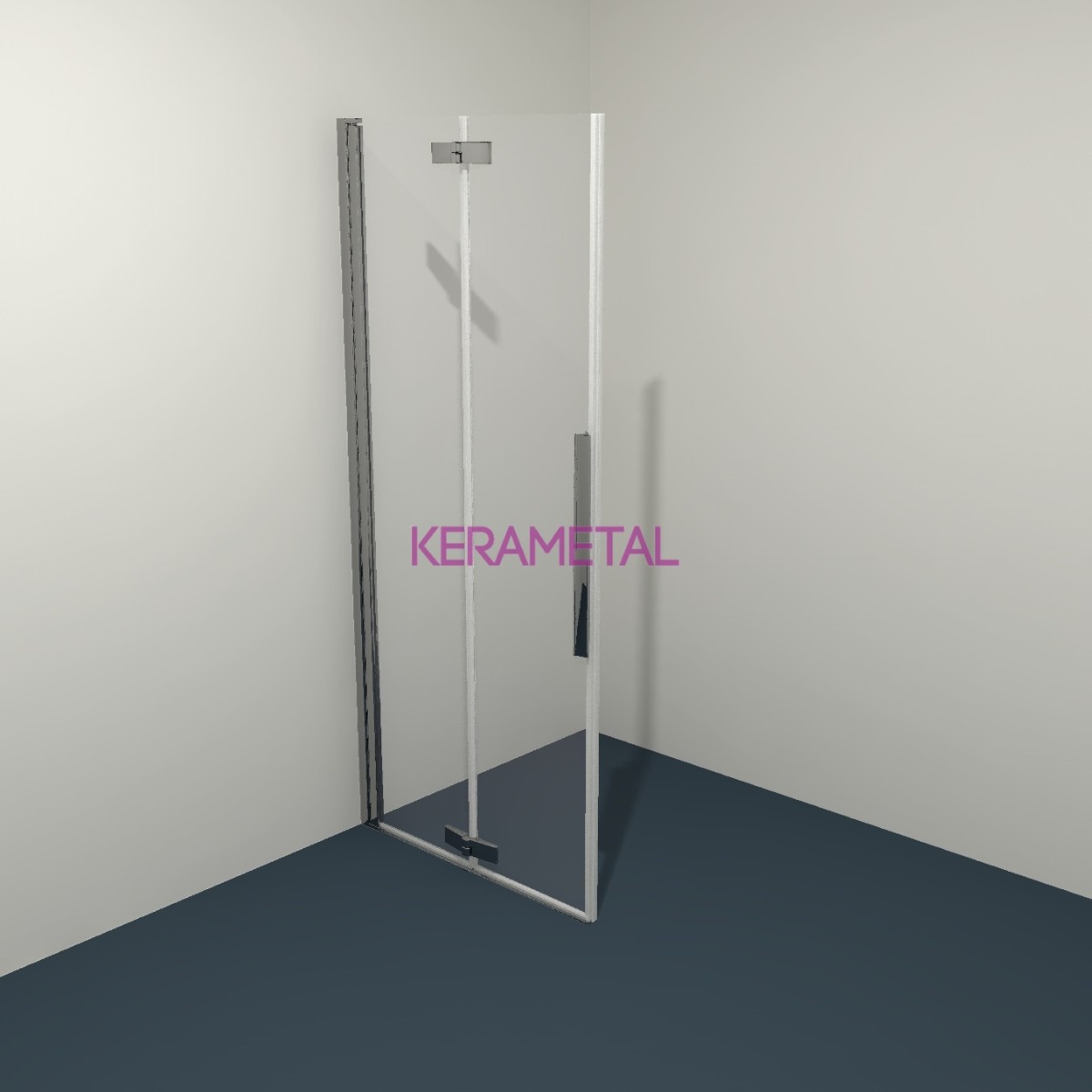 Kolpa Polaris Tuš vrata D80- Leva SBR/1 Fold Silver brill 516150